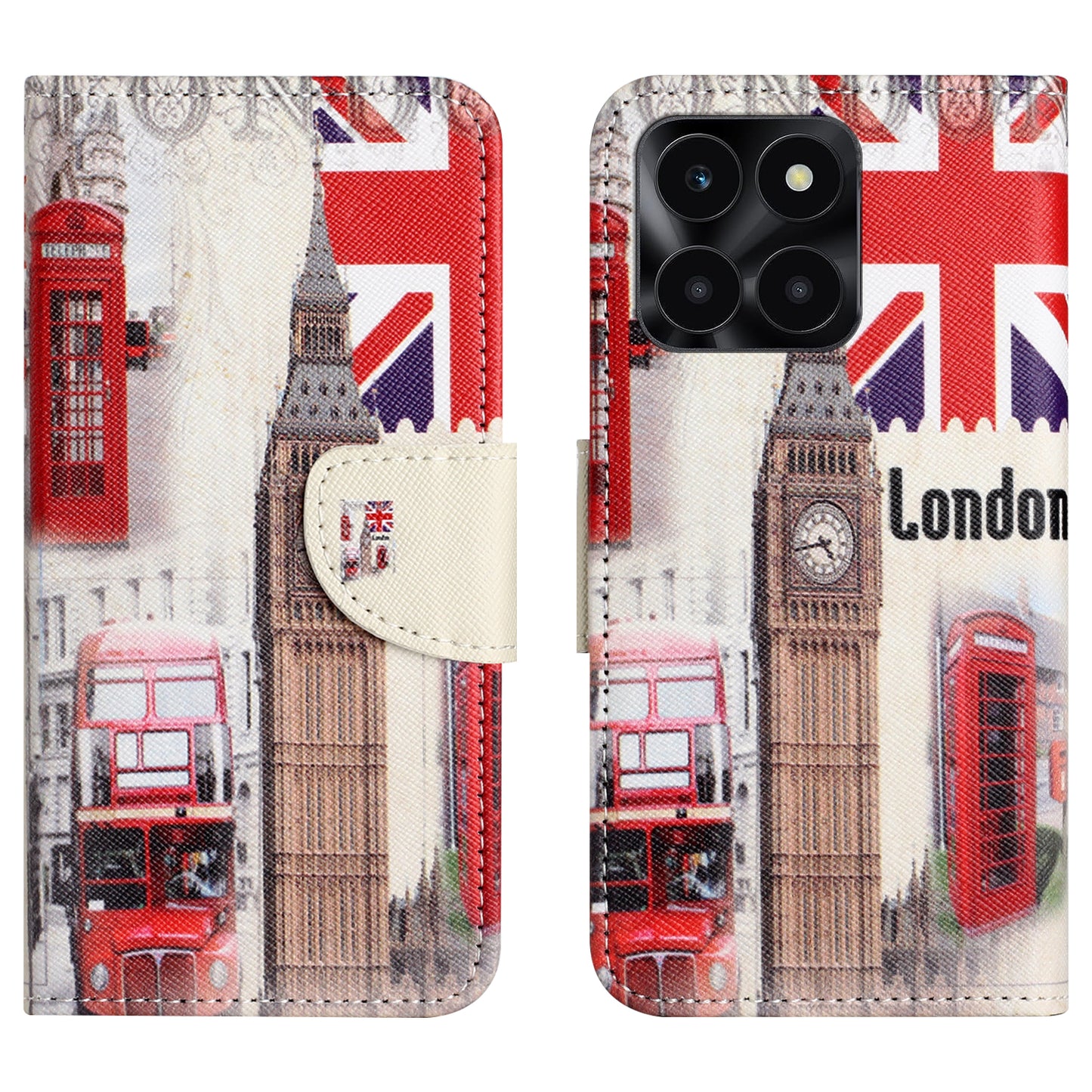 For Honor X6a 4G Wallet Flip Cover PU Leather Stand Pattern Printing Cross Texture Phone Case