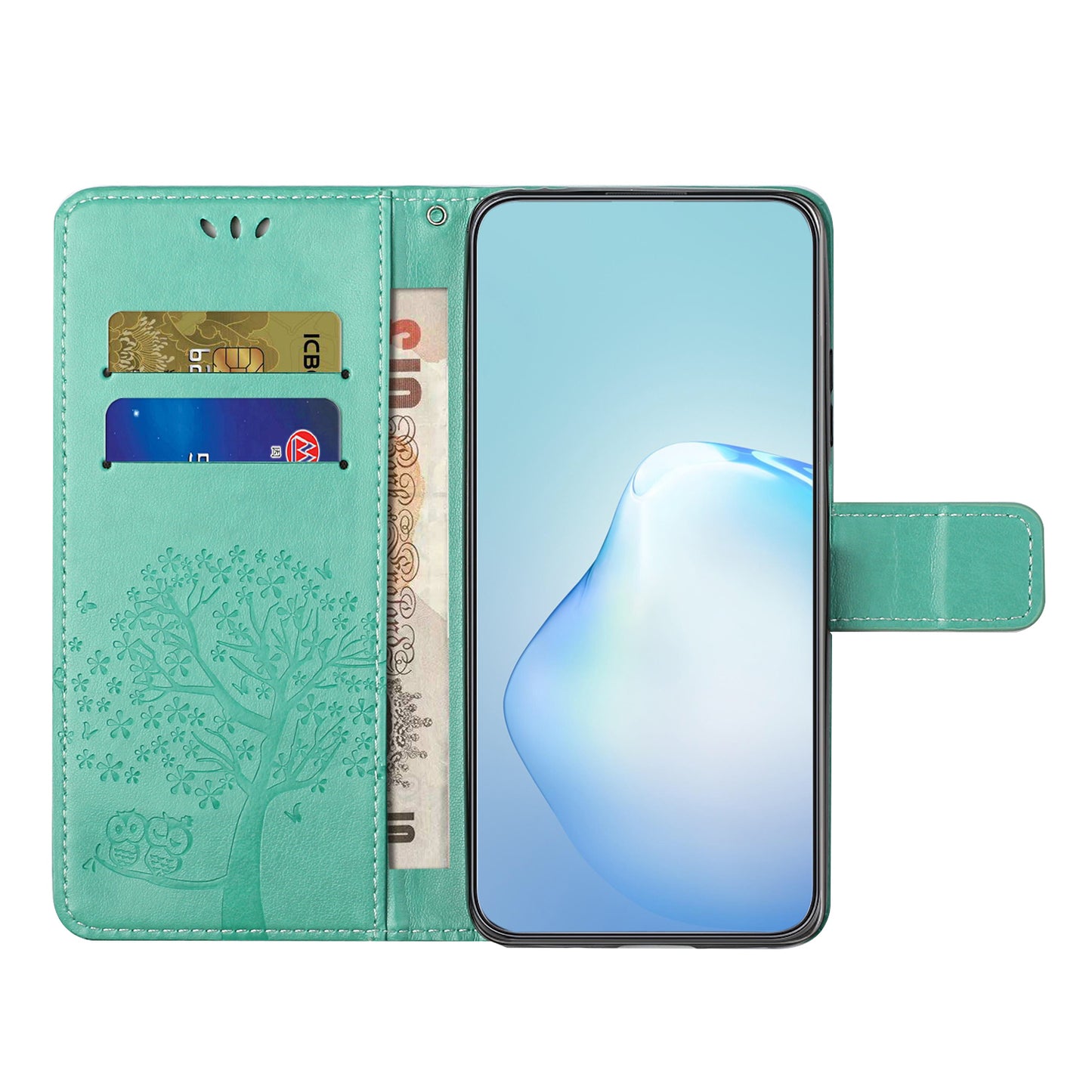 For Honor X6a 4G Owl Tree Imprinted PU Leather Stand Wallet Case Full Protection Phone Cover