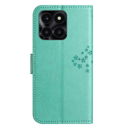 For Honor X6a 4G Owl Tree Imprinted PU Leather Stand Wallet Case Full Protection Phone Cover