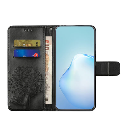 For Honor X6a 4G Owl Tree Imprinted PU Leather Stand Wallet Case Full Protection Phone Cover
