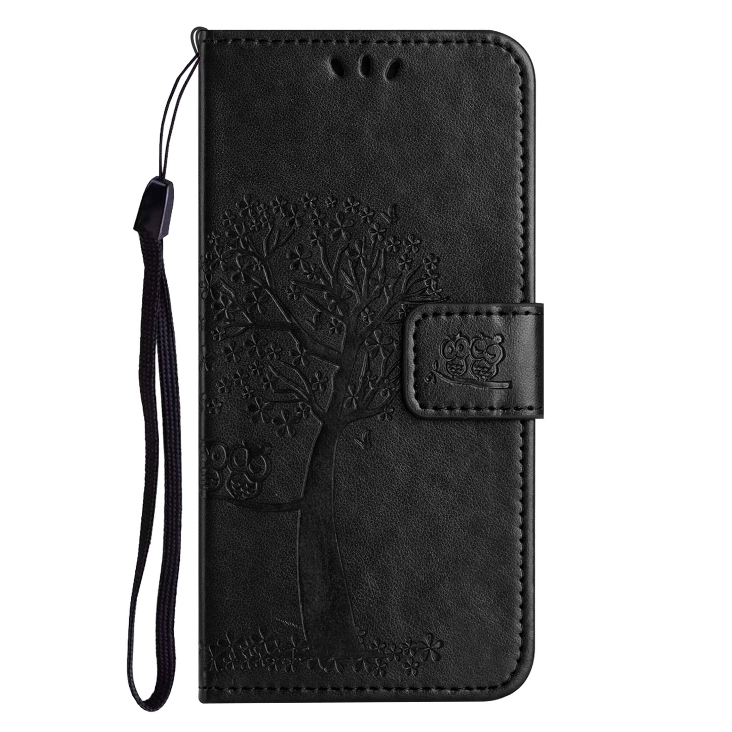 For Honor X6a 4G Owl Tree Imprinted PU Leather Stand Wallet Case Full Protection Phone Cover