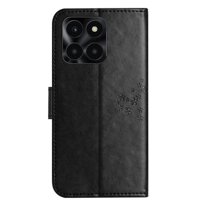 For Honor X6a 4G Owl Tree Imprinted PU Leather Stand Wallet Case Full Protection Phone Cover