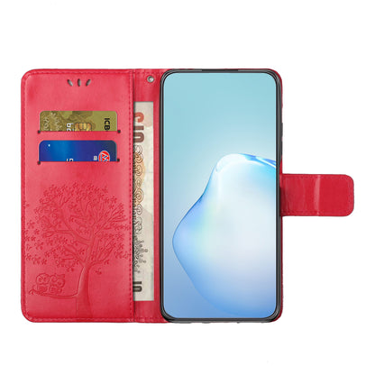 For Honor X6a 4G Owl Tree Imprinted PU Leather Stand Wallet Case Full Protection Phone Cover