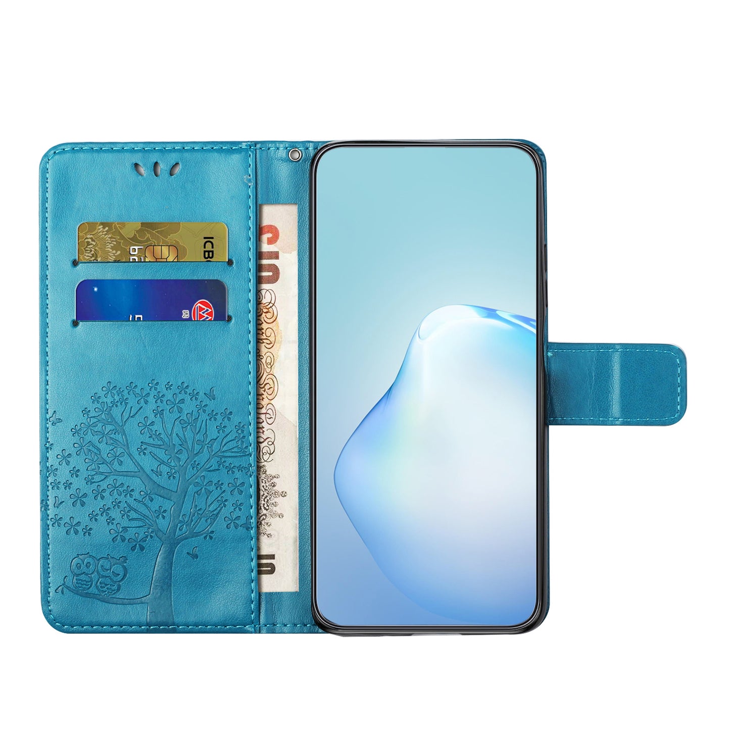For Honor X6a 4G Owl Tree Imprinted PU Leather Stand Wallet Case Full Protection Phone Cover