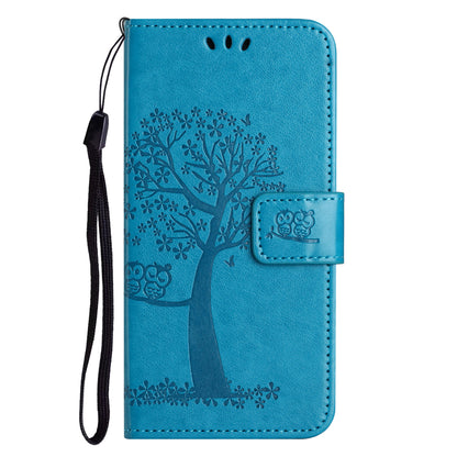 For Honor X6a 4G Owl Tree Imprinted PU Leather Stand Wallet Case Full Protection Phone Cover