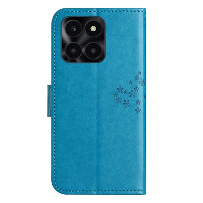For Honor X6a 4G Owl Tree Imprinted PU Leather Stand Wallet Case Full Protection Phone Cover