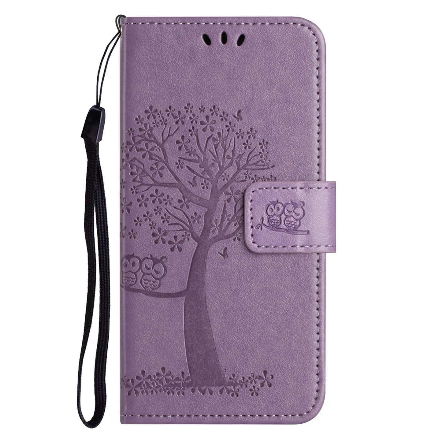 For Honor X6a 4G Owl Tree Imprinted PU Leather Stand Wallet Case Full Protection Phone Cover