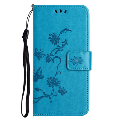For Honor X6a 4G PU Leather Wallet Phone Case Butterfly Flower Imprinted Stand Cover