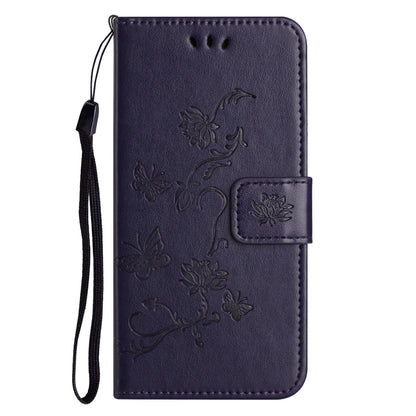 For Honor X6a 4G PU Leather Wallet Phone Case Butterfly Flower Imprinted Stand Cover