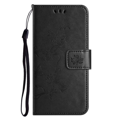 For Honor X6a 4G PU Leather Wallet Phone Case Butterfly Flower Imprinted Stand Cover