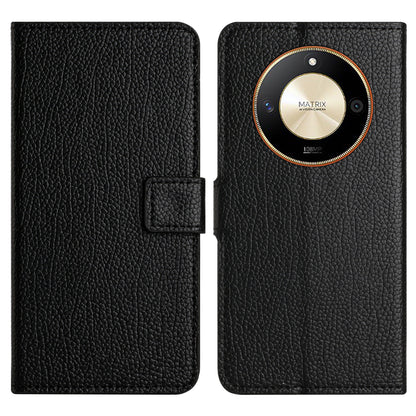 For Honor X50 Litchi Texture Wallet Leather Flip Cover Anti-Scratch Shell Stand Cell Phone Case