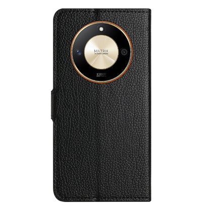 For Honor X50 Litchi Texture Wallet Leather Flip Cover Anti-Scratch Shell Stand Cell Phone Case