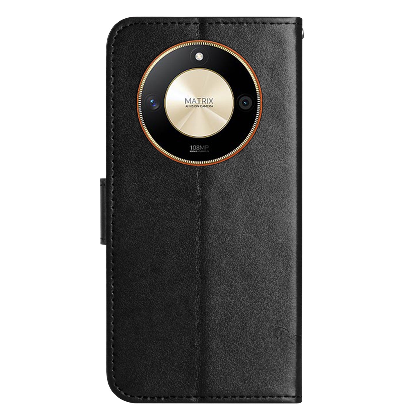 For Honor X50 Butterfly Flower Imprinted Drop-proof Phone Case PU Leather Wallet Stand Cover
