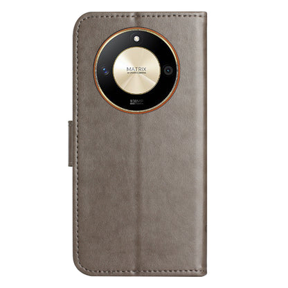 For Honor X50 Butterfly Flower Imprinted Drop-proof Phone Case PU Leather Wallet Stand Cover