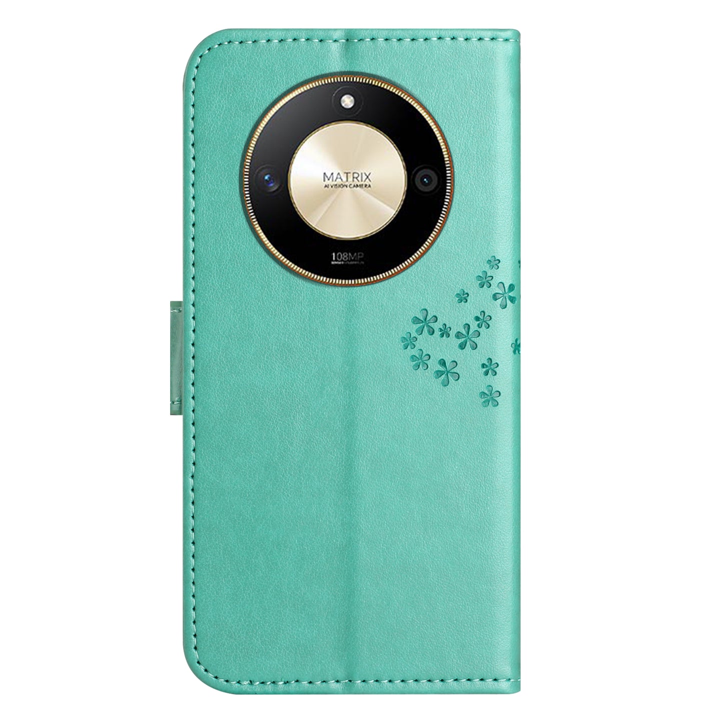 For Honor X50 Owl Tree Imprinted Phone Case PU Leather Wallet Stand Drop-proof Cover