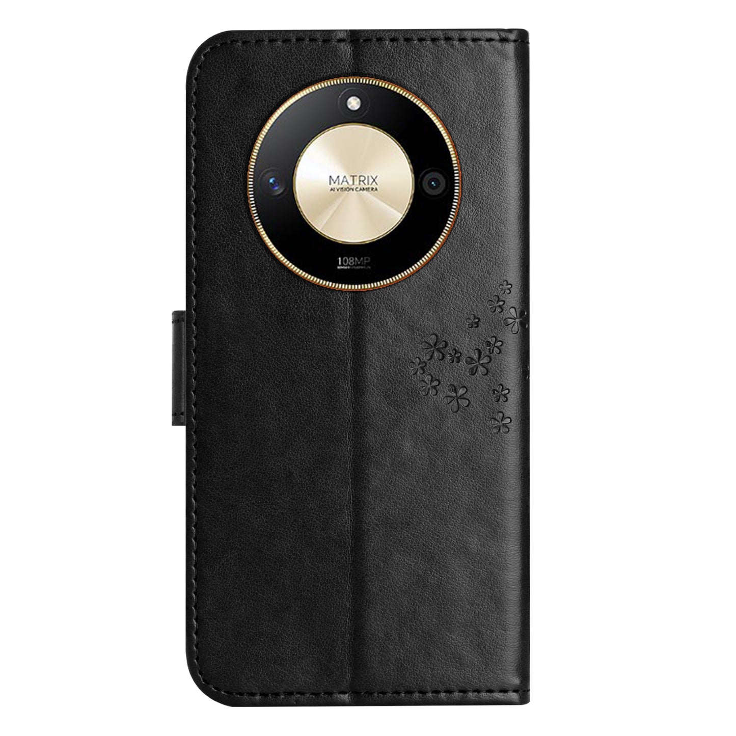 For Honor X50 Owl Tree Imprinted Phone Case PU Leather Wallet Stand Drop-proof Cover