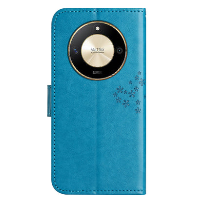 For Honor X50 Owl Tree Imprinted Phone Case PU Leather Wallet Stand Drop-proof Cover