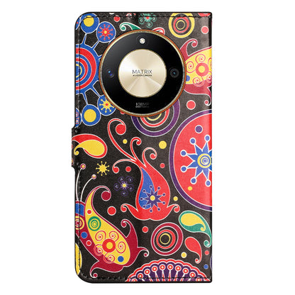 For Honor X50 PU Leather Pattern Printing Phone Case Stand Flip Wallet Cover