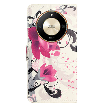 For Honor X50 PU Leather Pattern Printing Phone Case Stand Flip Wallet Cover