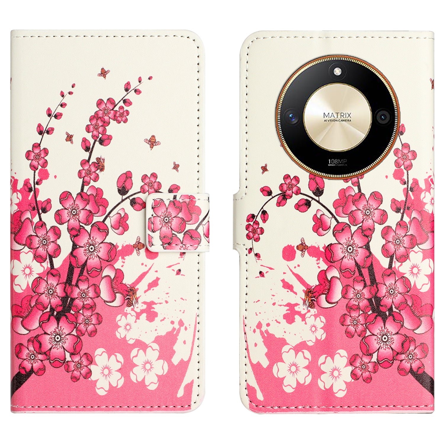 For Honor X50 PU Leather Pattern Printing Phone Case Stand Flip Wallet Cover