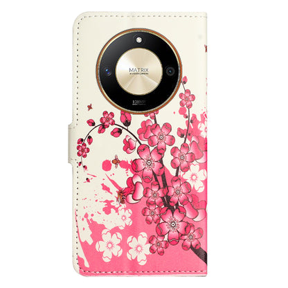 For Honor X50 PU Leather Pattern Printing Phone Case Stand Flip Wallet Cover