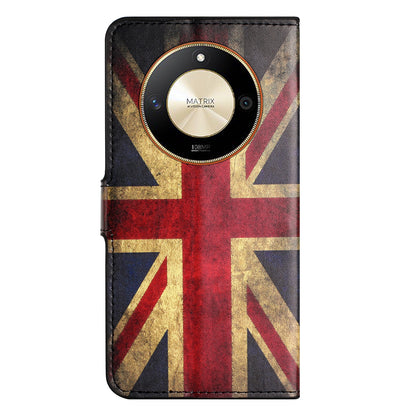 For Honor X50 PU Leather Pattern Printing Phone Case Stand Flip Wallet Cover