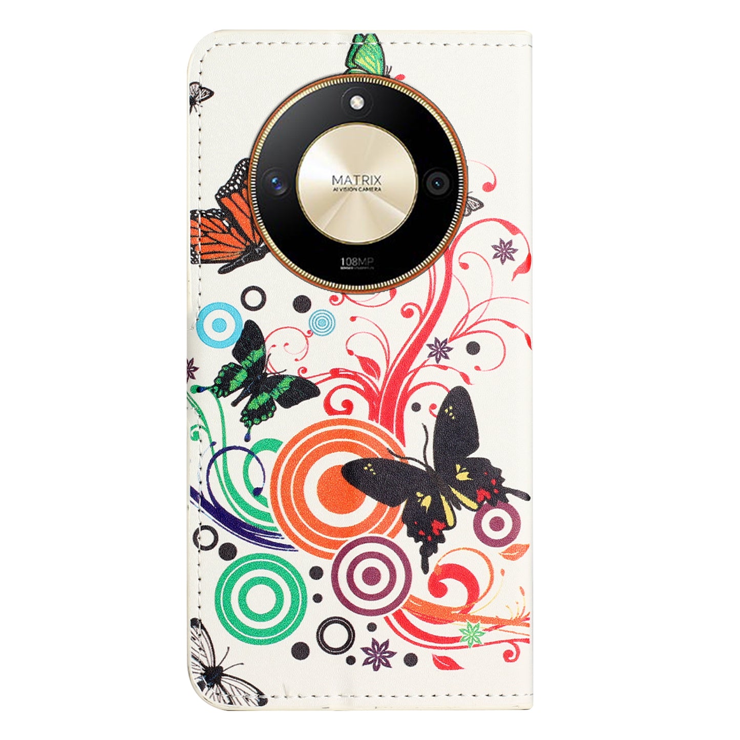 For Honor X50 PU Leather Pattern Printing Phone Case Stand Flip Wallet Cover