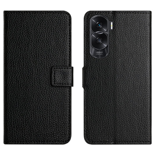 For Honor 90 Lite 5G / X50i 5G PU Leather Flip Cover Litchi Texture Phone Wallet Book Stand Phone Case