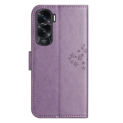 For Honor 90 Lite 5G / X50i 5G Leather Flip Stand Cover Owl Tree Imprinted Wallet Phone Case