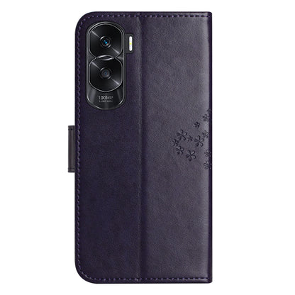 For Honor 90 Lite 5G / X50i 5G Leather Flip Stand Cover Owl Tree Imprinted Wallet Phone Case