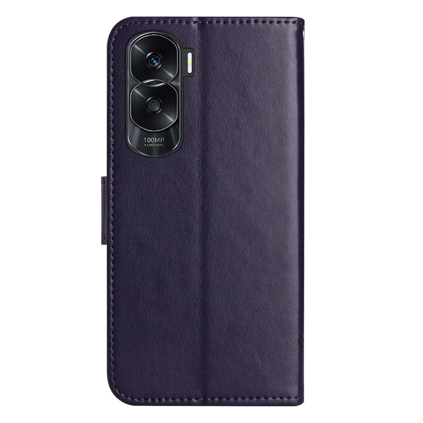 For Honor 90 Lite 5G / X50i 5G Butterfly Flower Imprinted Leather Phone Case Flip Stand Wallet Cover