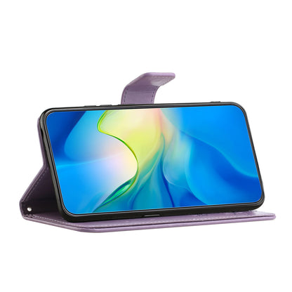 For Honor 90 Lite 5G / X50i 5G Butterfly Flower Imprinted Leather Phone Case Flip Stand Wallet Cover