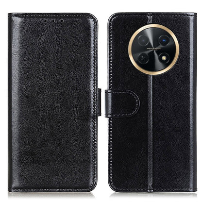 For Huawei nova Y91 4G / Enjoy 60X PU Leather Phone Case Crazy Horse Texture Wallet Stand Cover