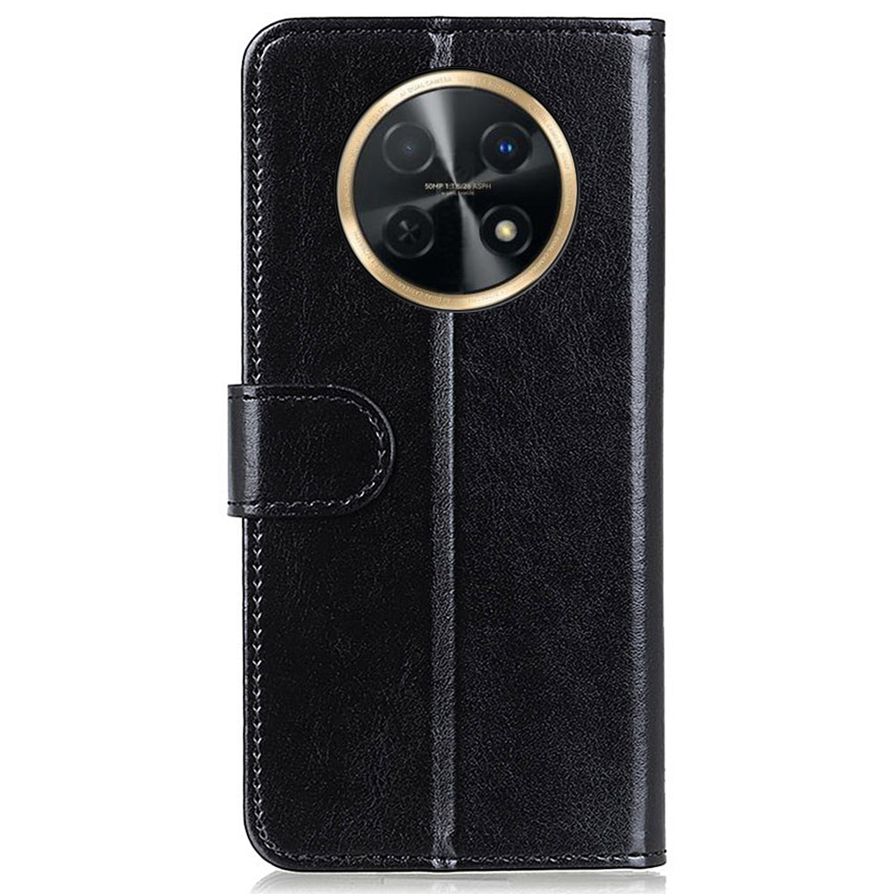 For Huawei nova Y91 4G / Enjoy 60X PU Leather Phone Case Crazy Horse Texture Wallet Stand Cover