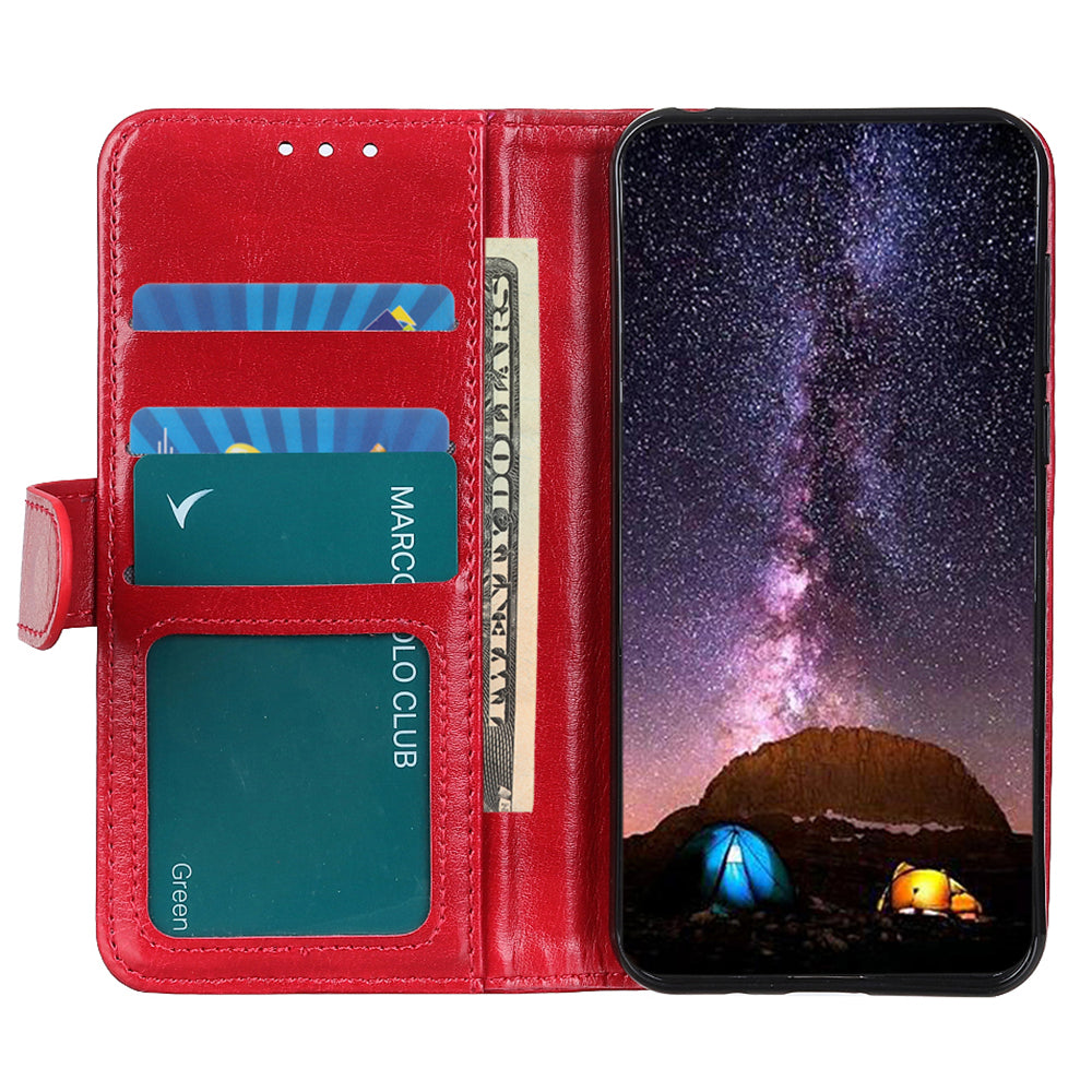 For Huawei nova Y91 4G / Enjoy 60X PU Leather Phone Case Crazy Horse Texture Wallet Stand Cover