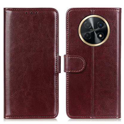 For Huawei nova Y91 4G / Enjoy 60X PU Leather Phone Case Crazy Horse Texture Wallet Stand Cover