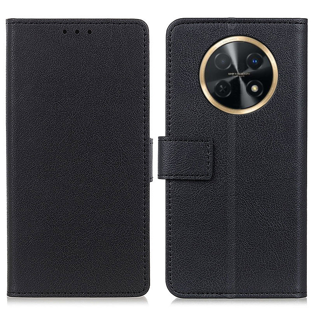 For Huawei nova Y91 4G / Enjoy 60X Textured Phone Cover PU Leather Wallet Stand Case
