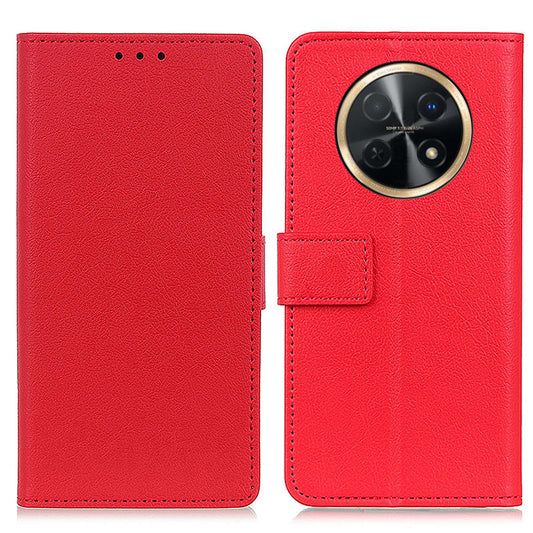 For Huawei nova Y91 4G / Enjoy 60X Textured Phone Cover PU Leather Wallet Stand Case