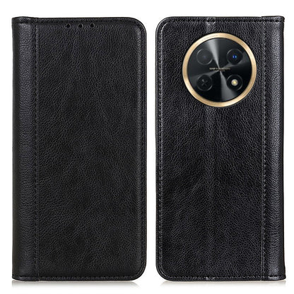 For Huawei nova Y91 4G / Enjoy 60X Litchi Texture Split Leather Phone Case Wallet Stand Cover