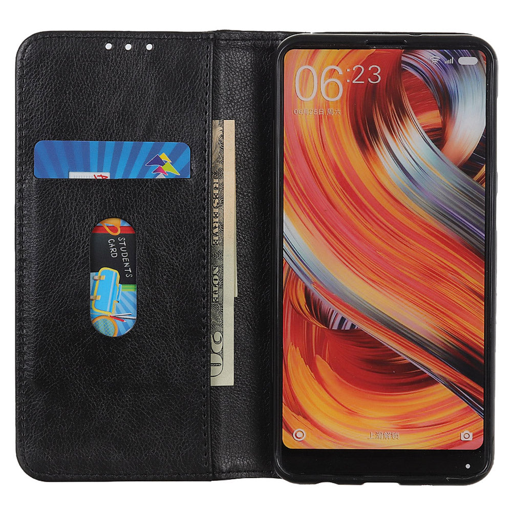 For Huawei nova Y91 4G / Enjoy 60X Litchi Texture Split Leather Phone Case Wallet Stand Cover