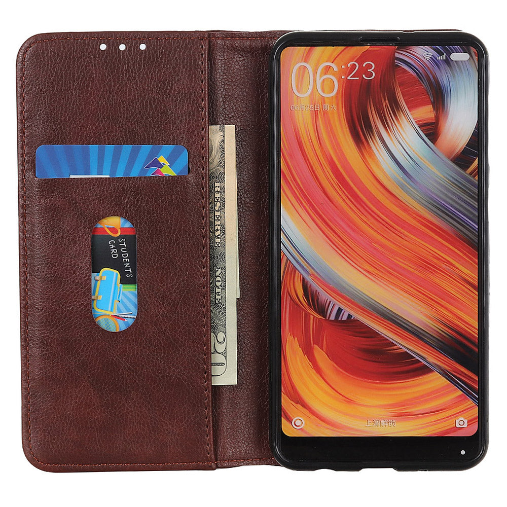 For Huawei nova Y91 4G / Enjoy 60X Litchi Texture Split Leather Phone Case Wallet Stand Cover