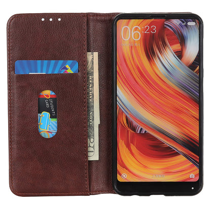 For Huawei nova Y91 4G / Enjoy 60X Litchi Texture Split Leather Phone Case Wallet Stand Cover