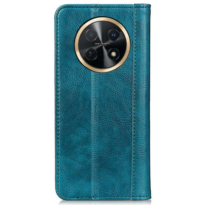 For Huawei nova Y91 4G / Enjoy 60X Litchi Texture Split Leather Phone Case Wallet Stand Cover