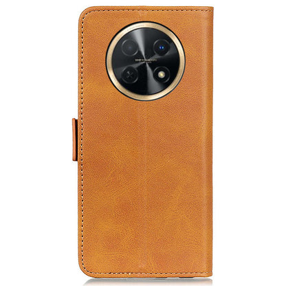 For Huawei nova Y91 4G / Enjoy 60X Cowhide Texture Wallet Phone Case PU Leather Cover with Stand
