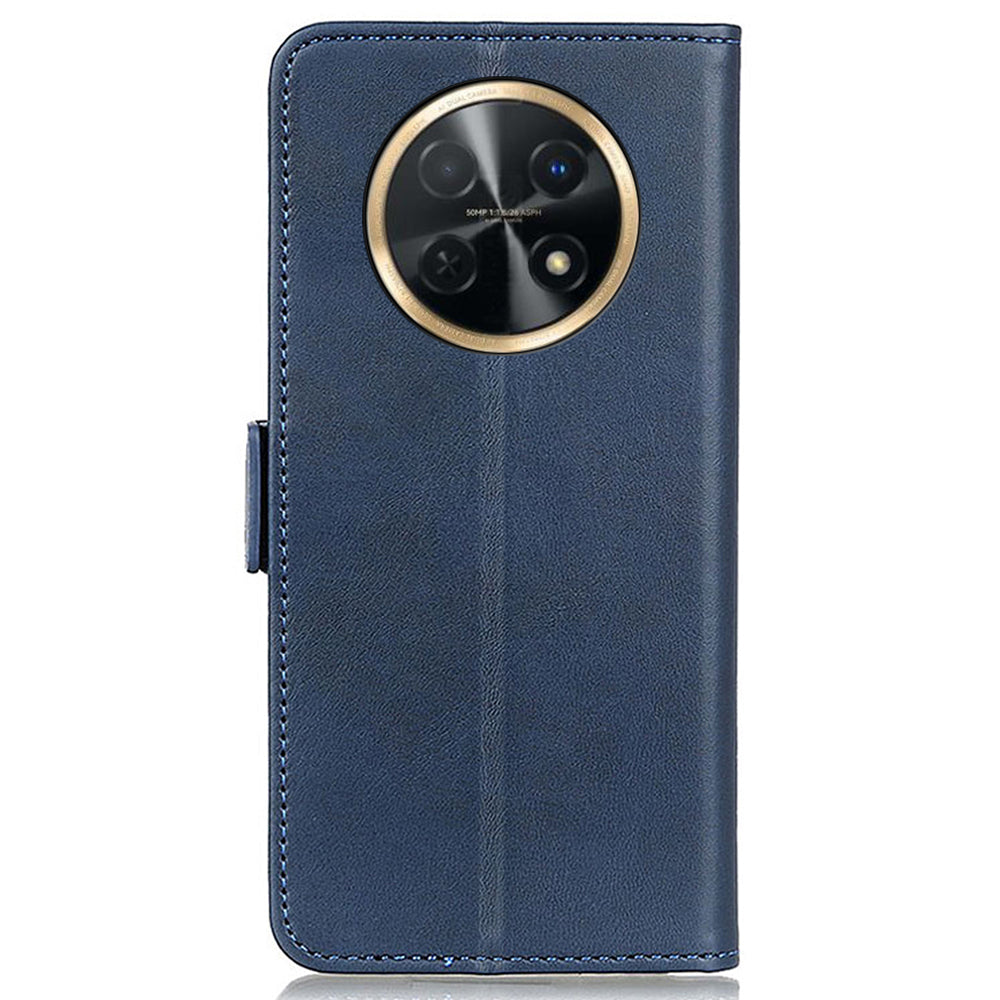 For Huawei nova Y91 4G / Enjoy 60X Cowhide Texture Wallet Phone Case PU Leather Cover with Stand