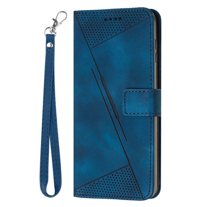 For Honor X8 5G / X6 4G / Play6C 4G Cell Phone Case Leather Triangle Imprint Wallet Stand Cover with Strap