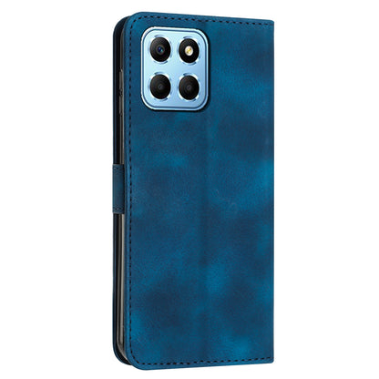 For Honor X8 5G / X6 4G / Play6C 4G Cell Phone Case Leather Triangle Imprint Wallet Stand Cover with Strap