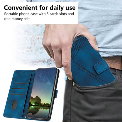 For Honor X8 5G / X6 4G / Play6C 4G Cell Phone Case Leather Triangle Imprint Wallet Stand Cover with Strap