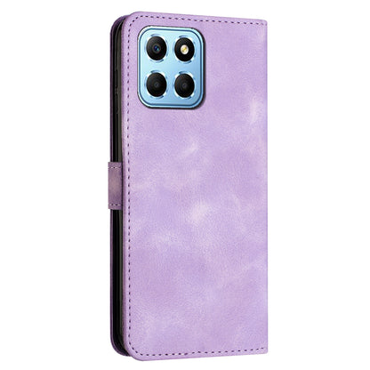For Honor X8 5G / X6 4G / Play6C 4G Cell Phone Case Leather Triangle Imprint Wallet Stand Cover with Strap