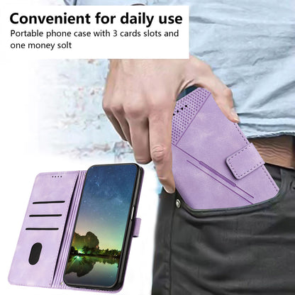 For Honor X8 5G / X6 4G / Play6C 4G Cell Phone Case Leather Triangle Imprint Wallet Stand Cover with Strap